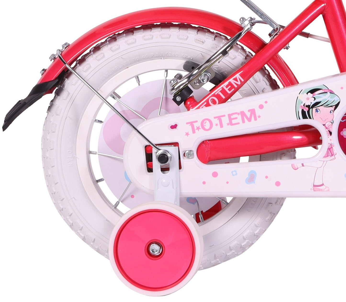 BICICLETA TOTEM INFANTIL ARO 12 PRETTY GIRL COLOR FUCSIA