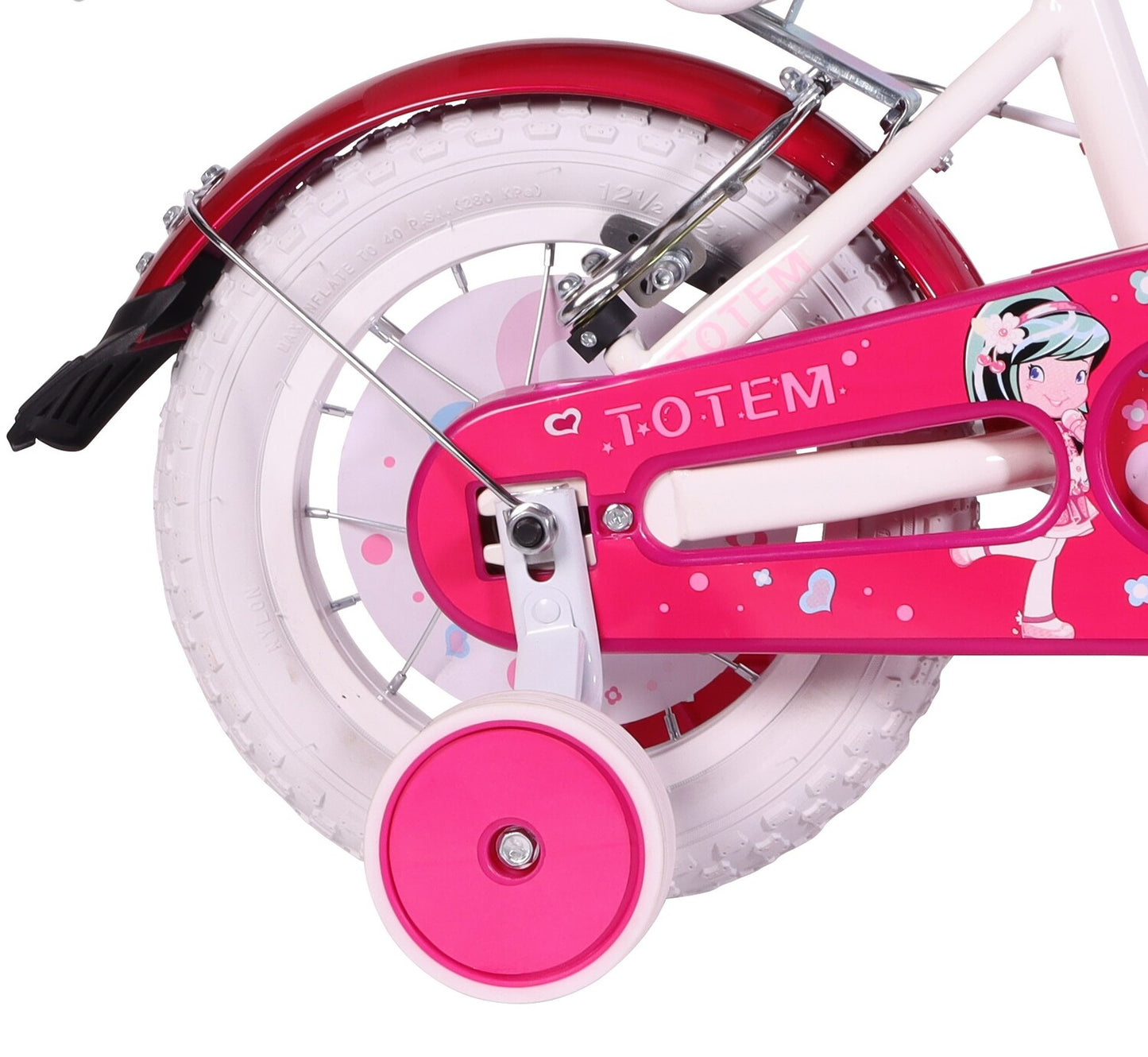 BICICLETA TOTEM INFANTIL ARO 12 PRETTY GIRL COLOR BLANCO