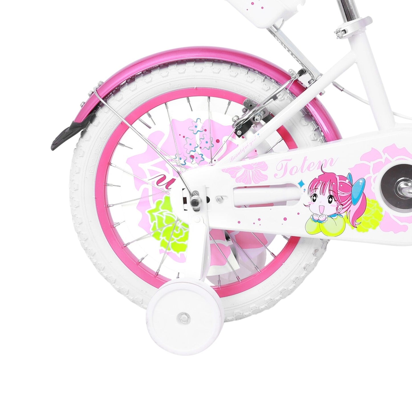 BICICLETA TOTEM INFANTIL ARO 16 PRETTY GIRL COLOR BLANCO