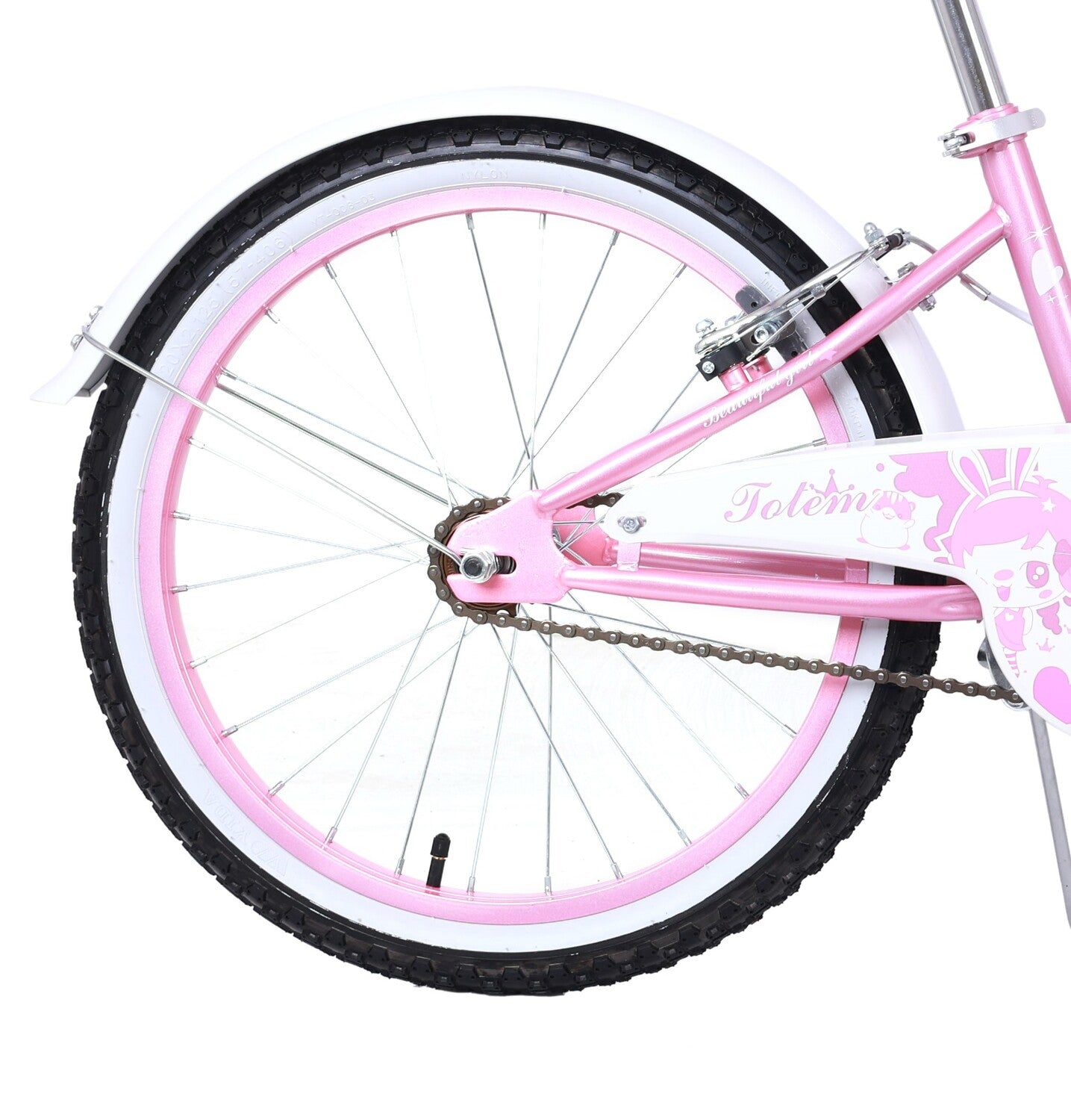 BICICLETA TOTEM INFANTIL ARO 20 LITTLE ROUSE COLOR ROSADO