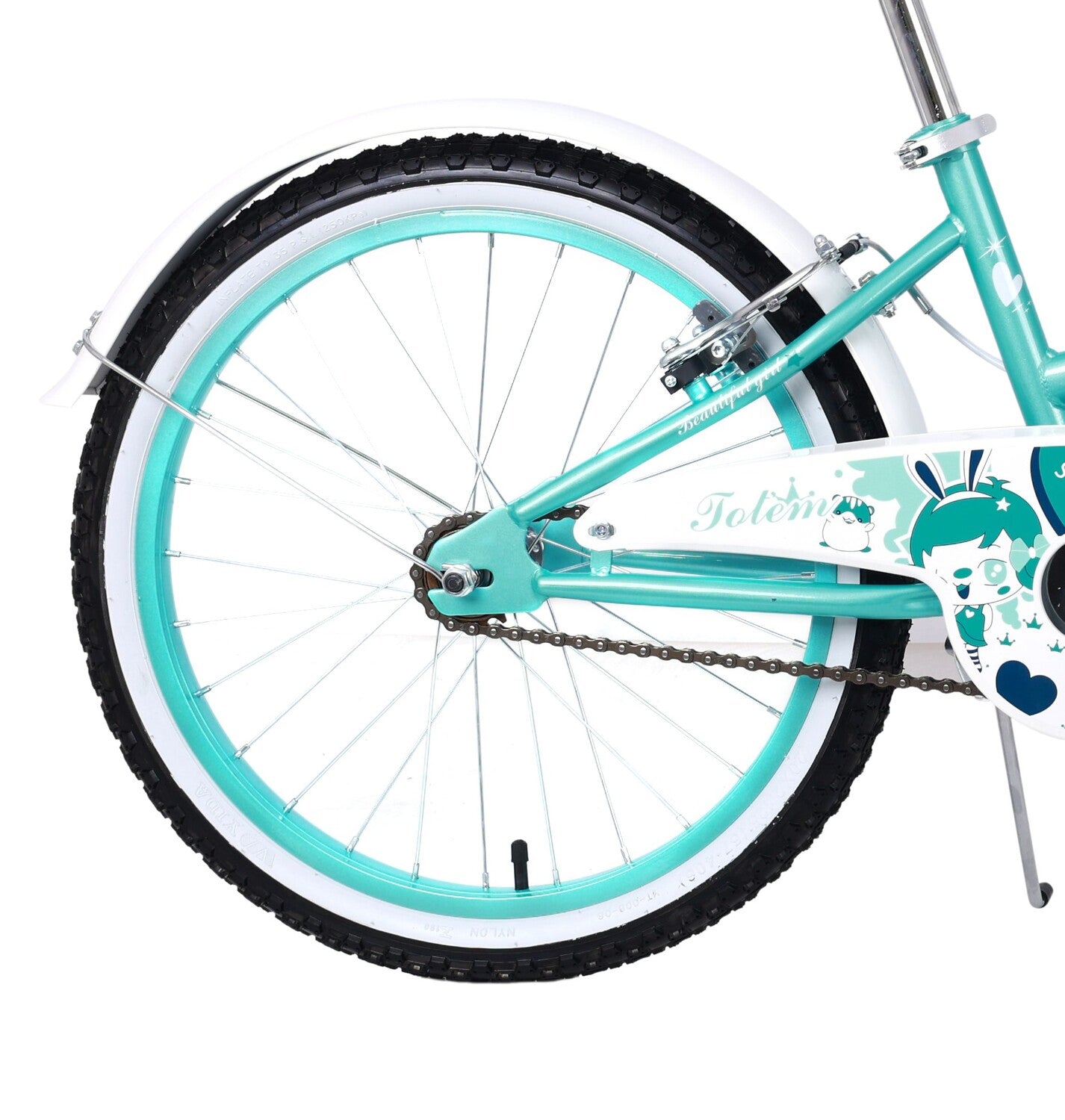 BICICLETA TOTEM INFANTIL ARO 20 LITTLE ROUSE COLOR VERDE CIAN