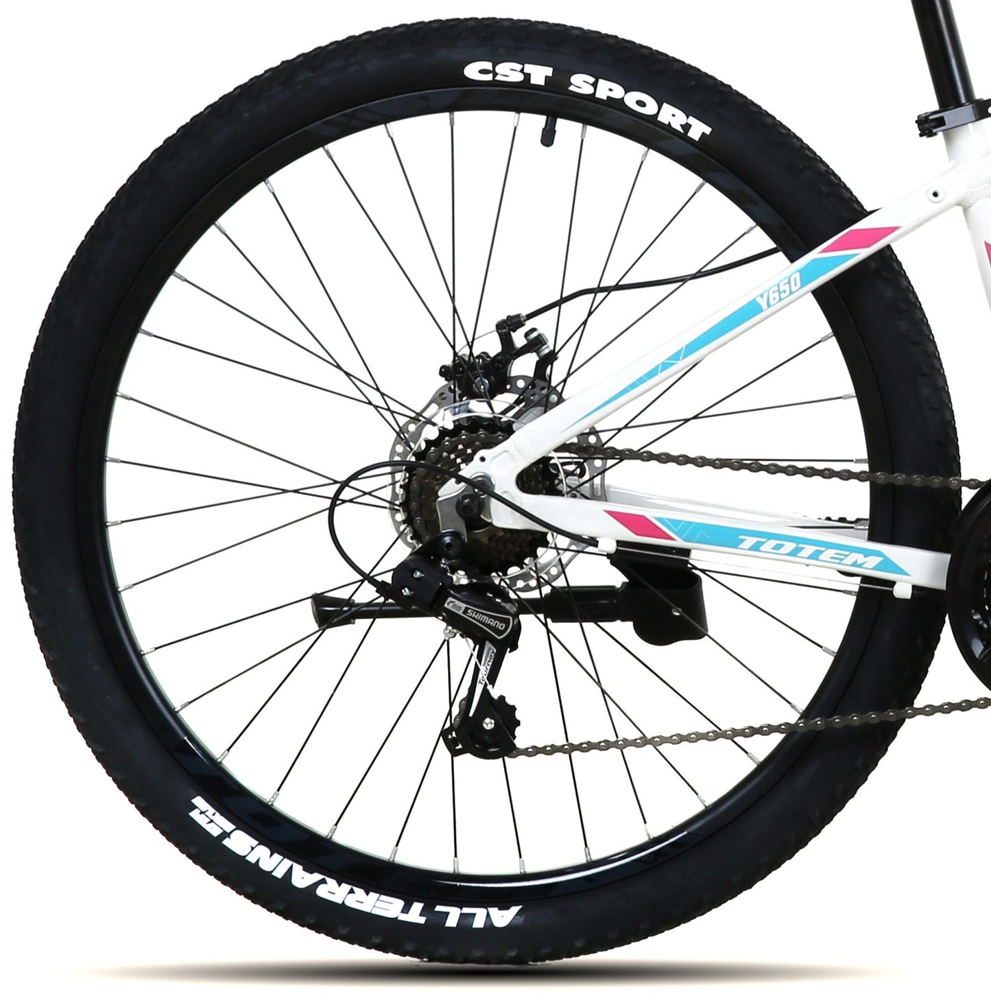 BICICLETA TOTEM MTB ARO 26 MODELO Y650 BLANCO CELESTE