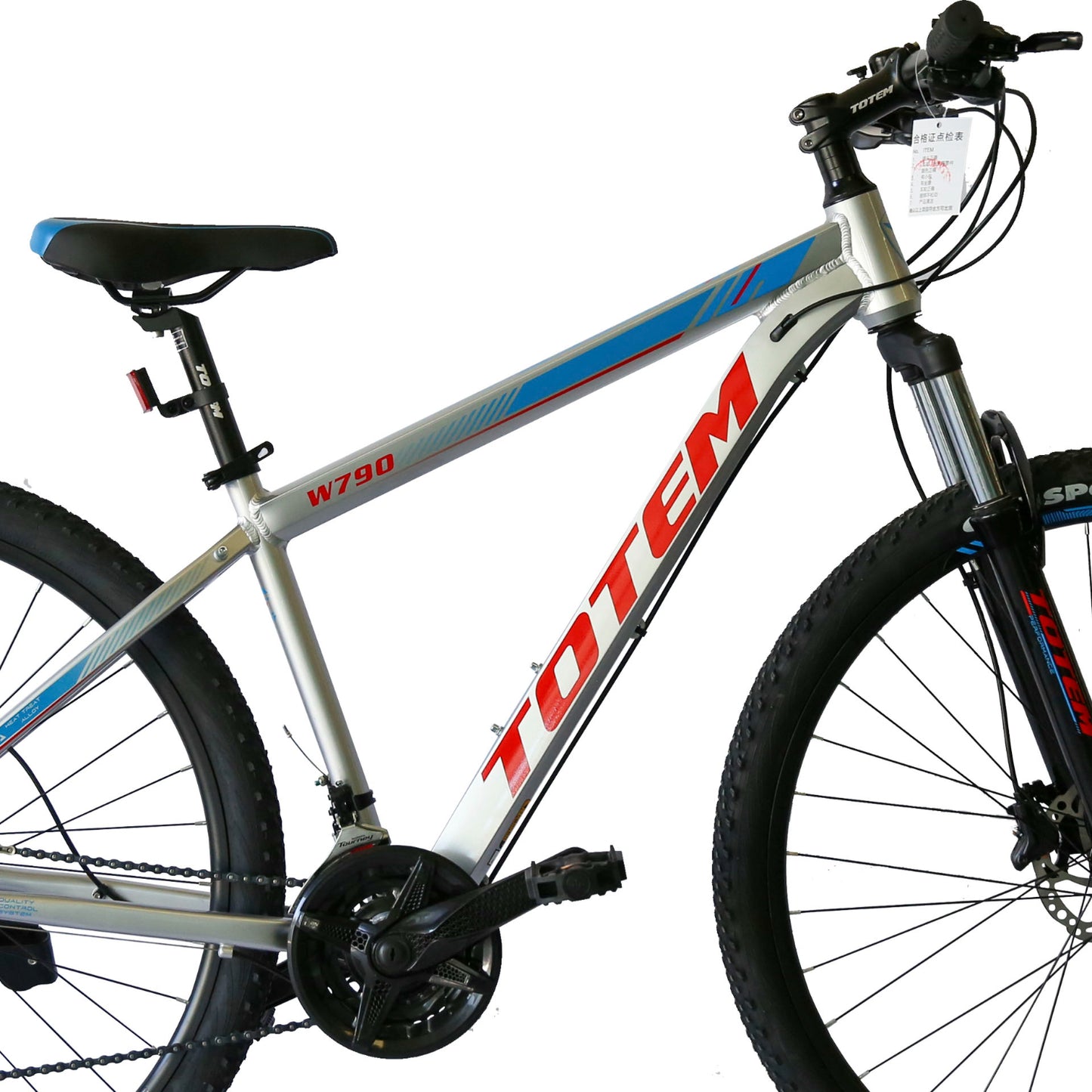 BICICLETA TOTEM MTB ARO 27.5*19 MOD W790 PLATEADO