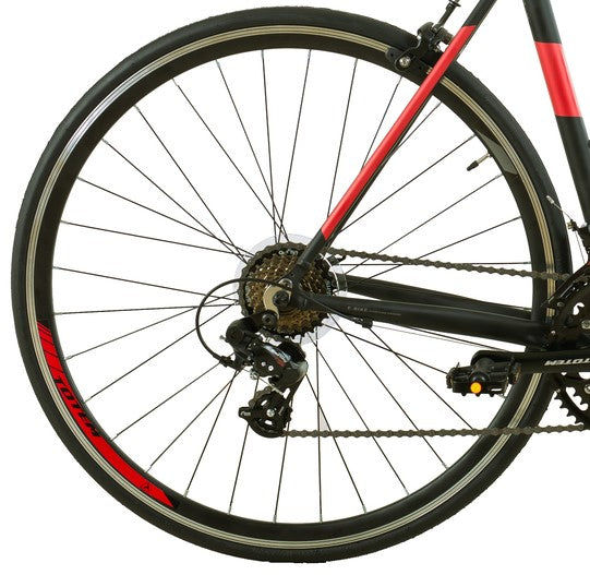 BICICLETA DE RUTA TOTEM SINCLAIR 700*54 NEGRO ROJO