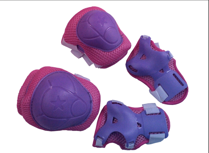 SET DE PROTECCION INFANTIL RODILLERAS Y CODERAS MORADO