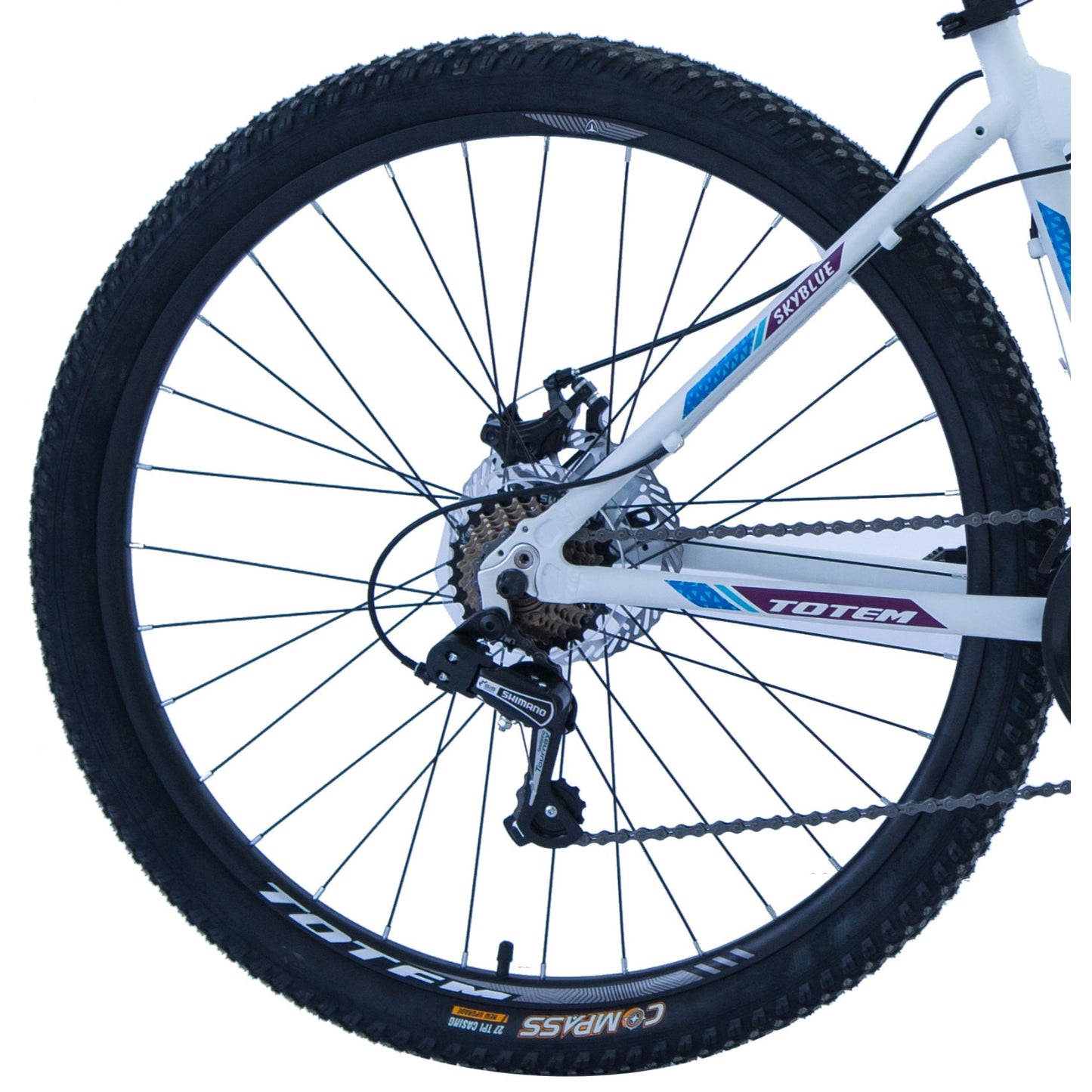 BICICLETA TOTEM MTB ARO 27.5*16.5 MOD SKYBLUE COLOR BLANCO