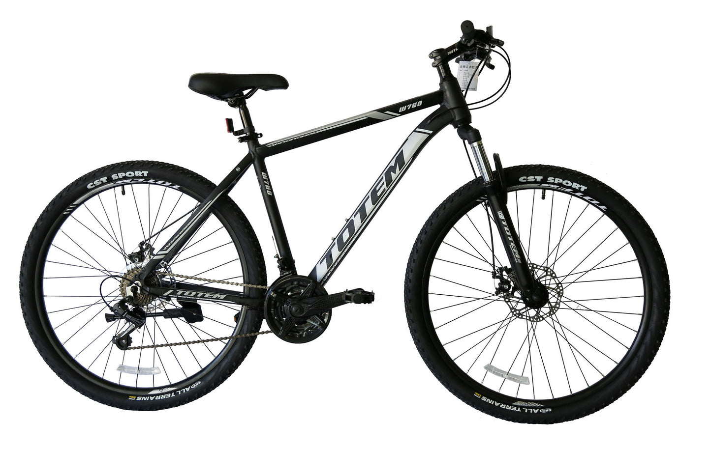 BICICLETA TOTEM MTB ARO 27.5*19 MOD W760 NEGRO CON GRIS