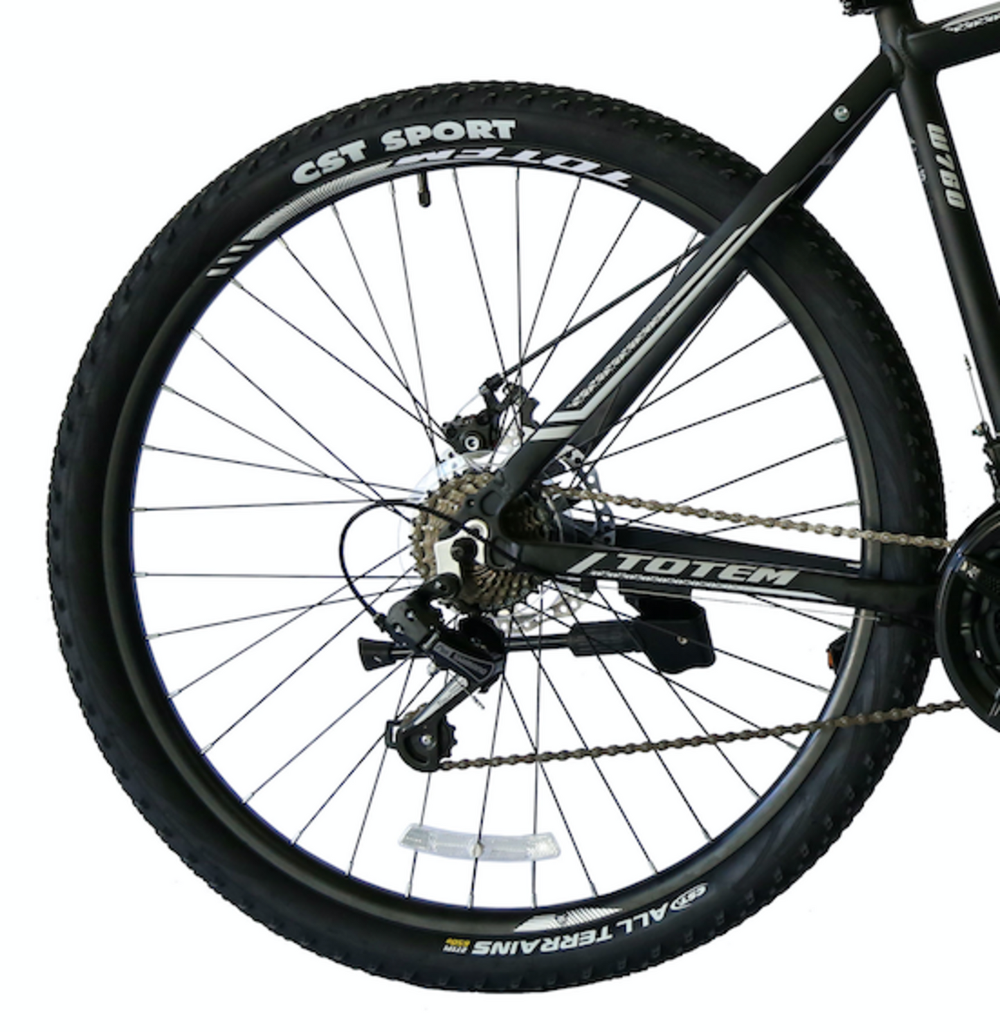 BICICLETA TOTEM MTB ARO 27.5*19 MOD W760 NEGRO CON GRIS