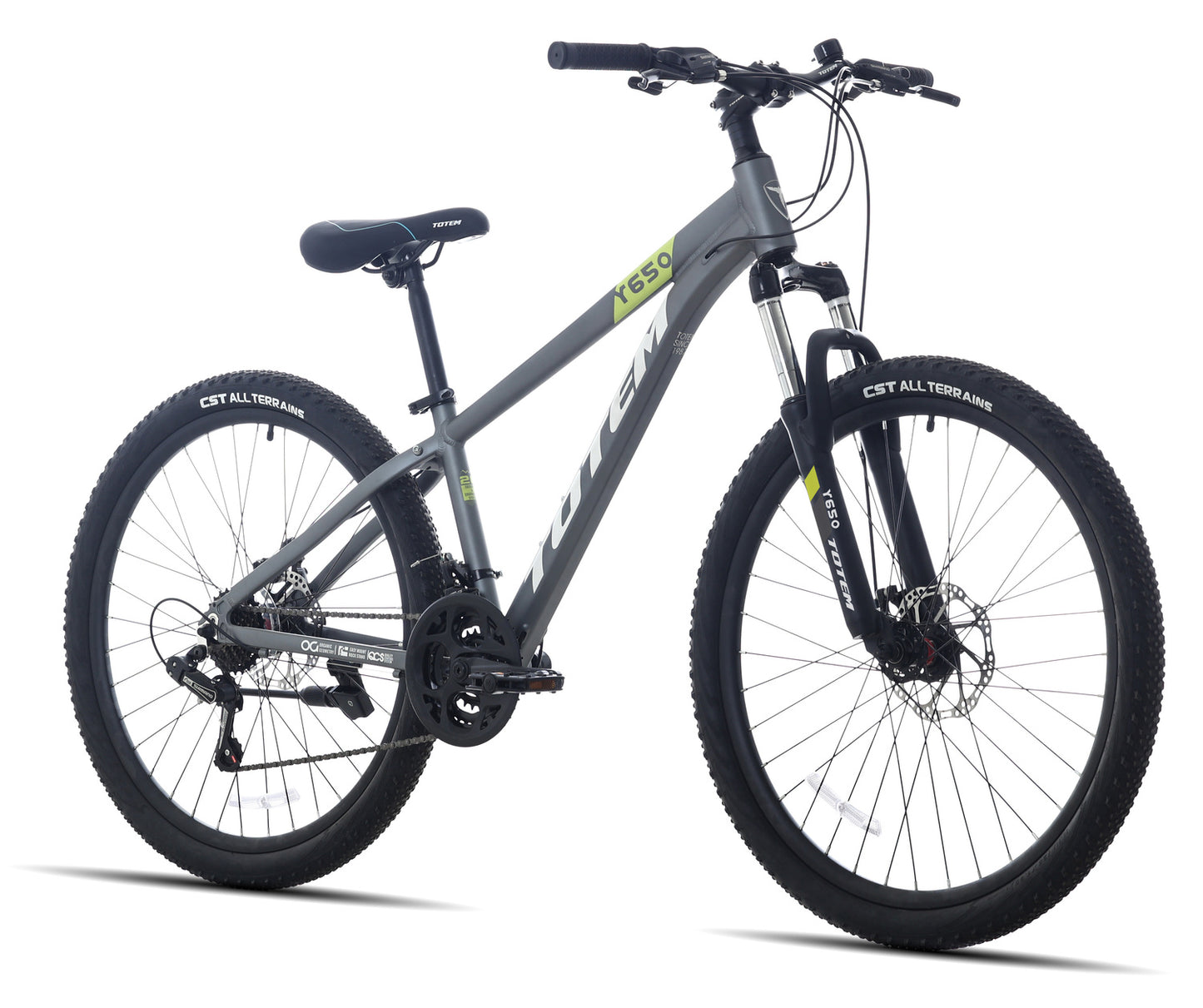 BICICLETA TOTEM MTB ARO 26 MODELO Y650 GRIS VERDE