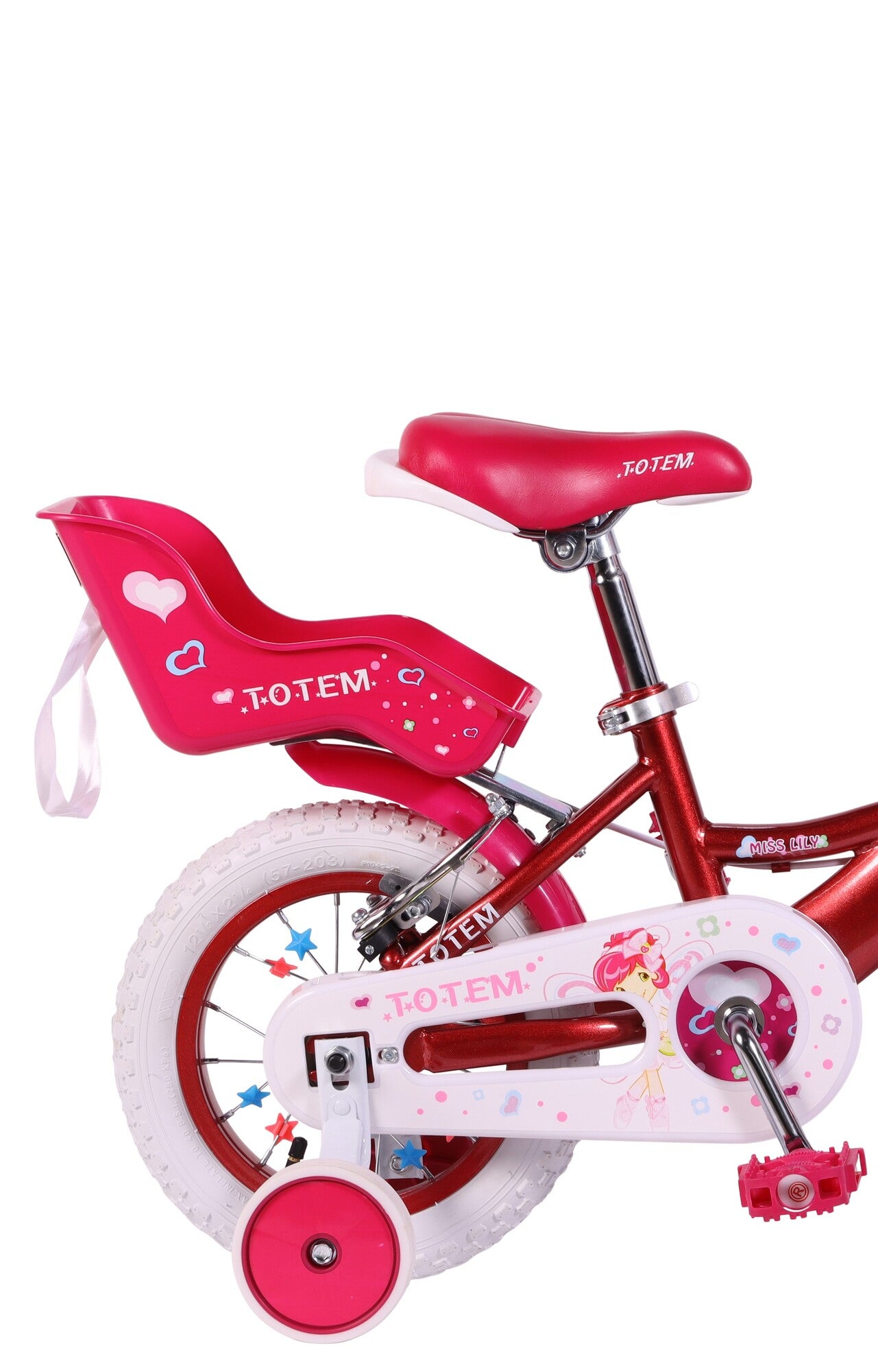 BICICLETA TOTEM INFANTIL ARO 12 MISS LILLY COLOR FUCSIA