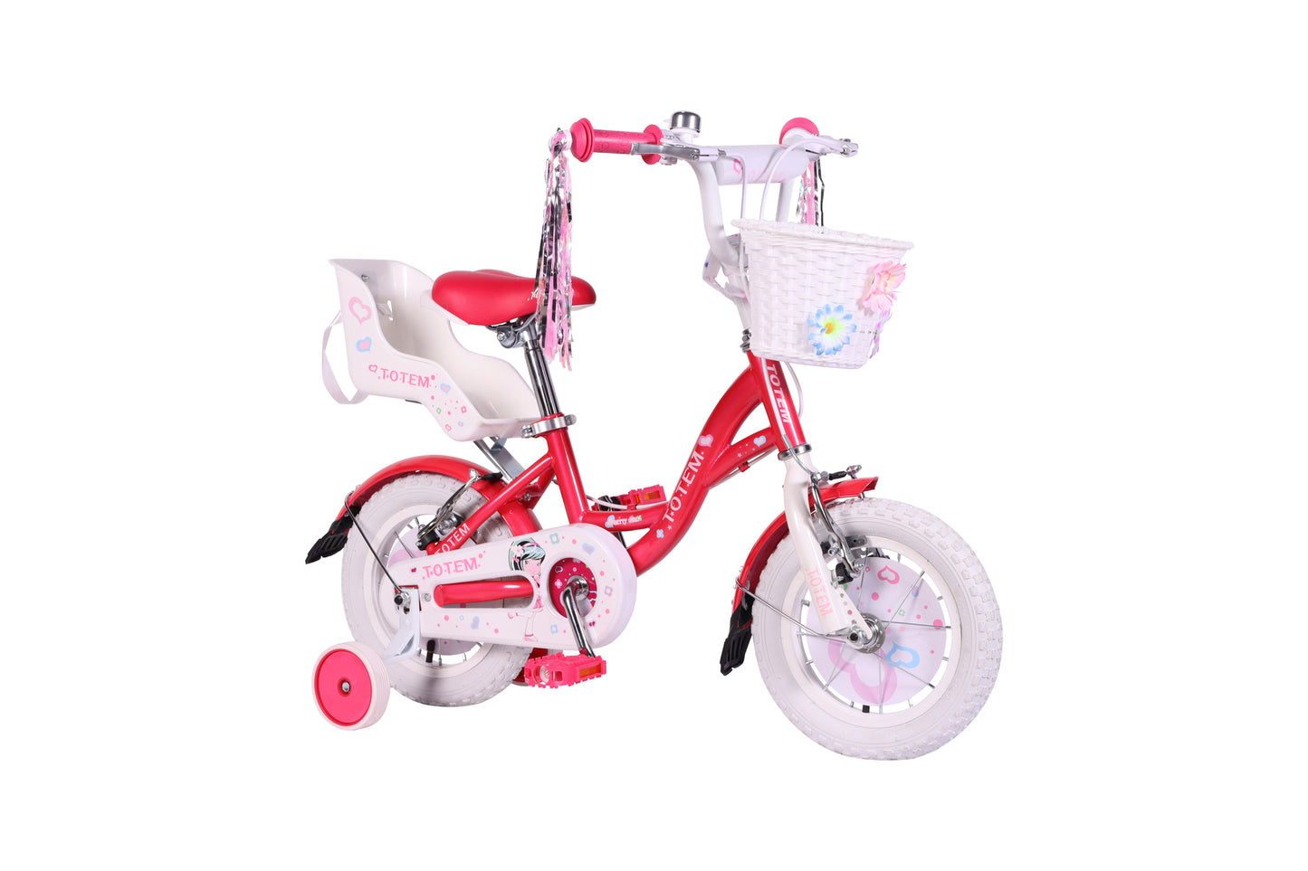BICICLETA TOTEM INFANTIL ARO 12 PRETTY GIRL COLOR FUCSIA