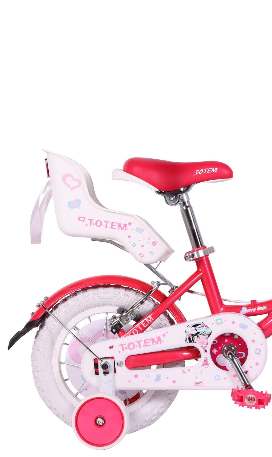 BICICLETA TOTEM INFANTIL ARO 12 PRETTY GIRL COLOR FUCSIA