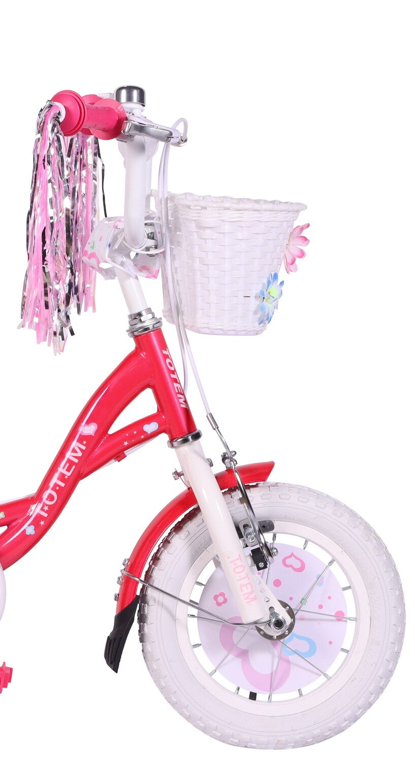 BICICLETA TOTEM INFANTIL ARO 12 PRETTY GIRL COLOR FUCSIA