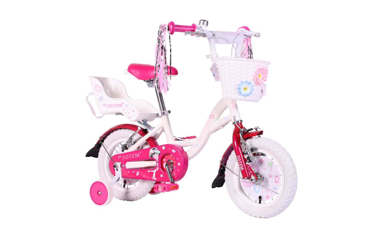 BICICLETA TOTEM INFANTIL ARO 12 PRETTY GIRL COLOR BLANCO