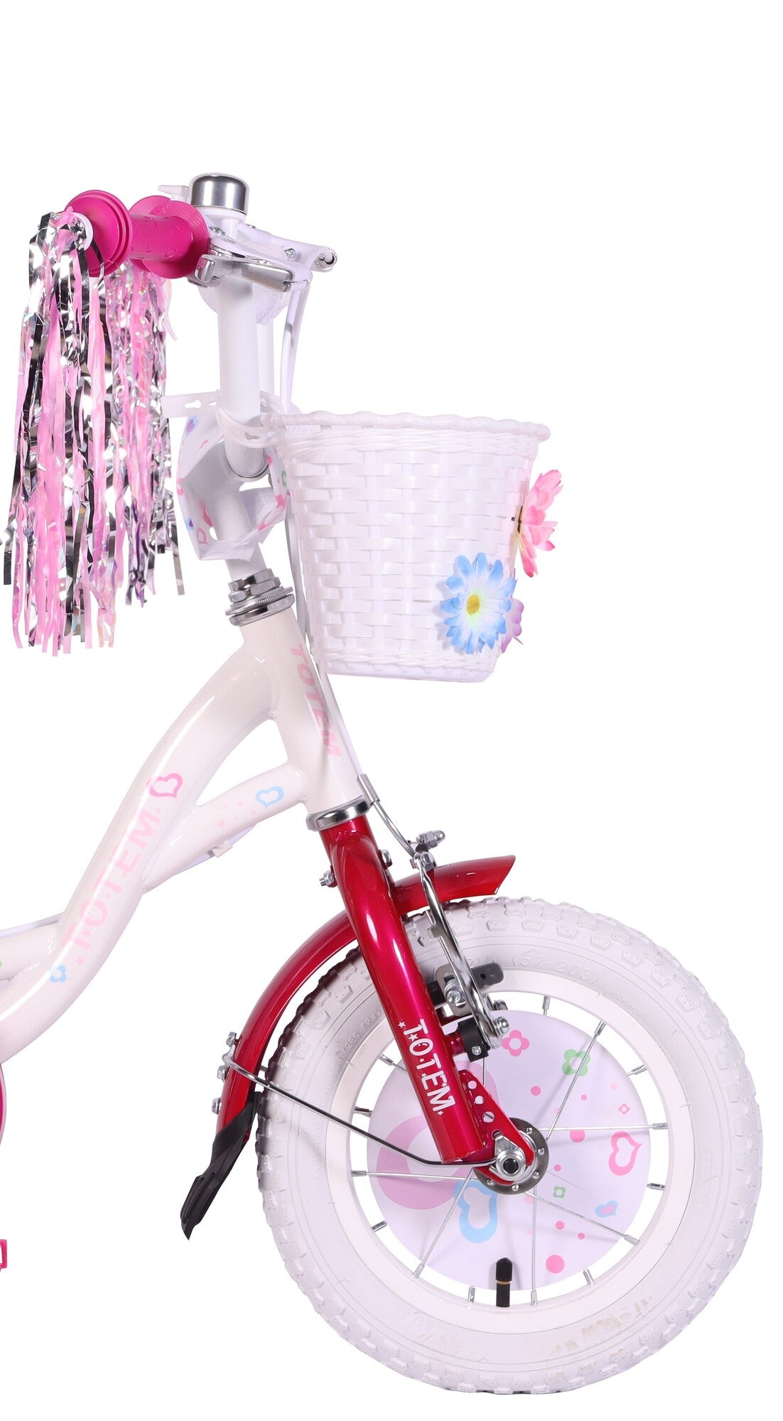 BICICLETA TOTEM INFANTIL ARO 12 PRETTY GIRL COLOR BLANCO