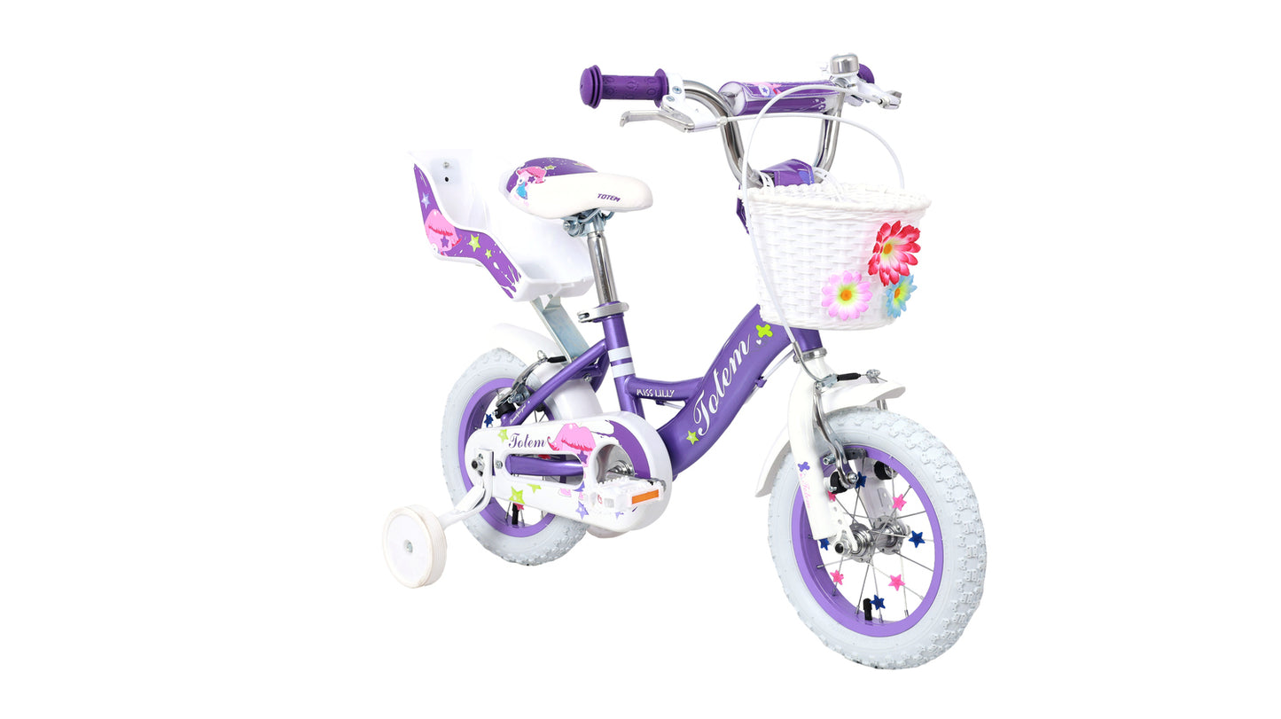 BICICLETA TOTEM INFANTIL ARO 12 MISS LILLY COLOR MORADO