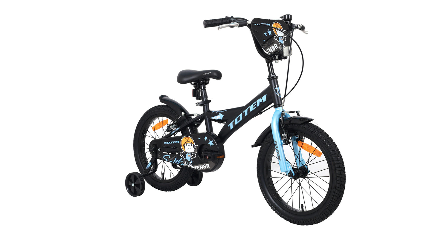 BICICLETA TOTEM INFANTIL ARO 16 MODELO STREET MACHINE NEGRO