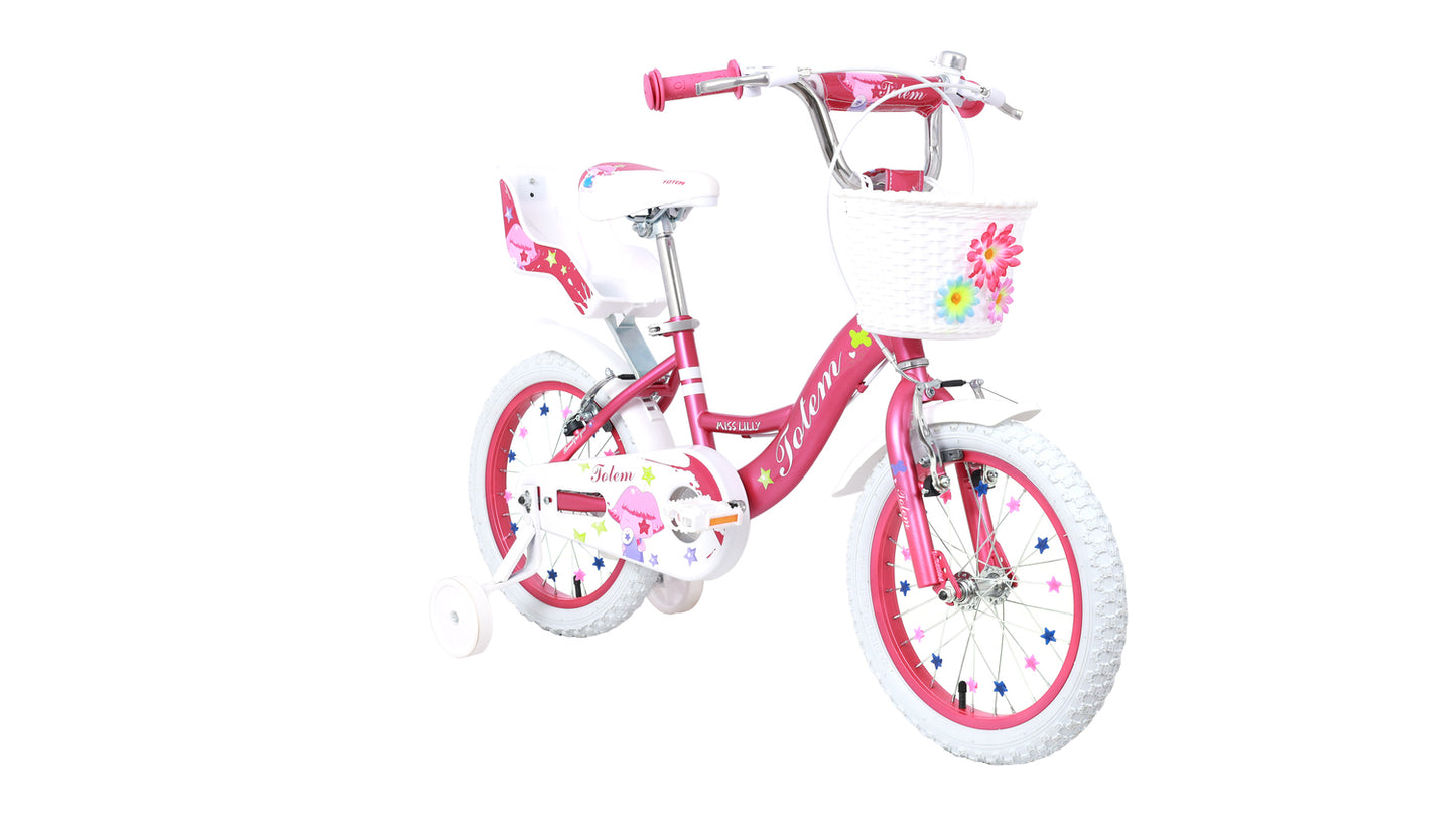 BICICLETA TOTEM INFANTIL  ARO 16 MISS LILLY COLOR FUCSIA