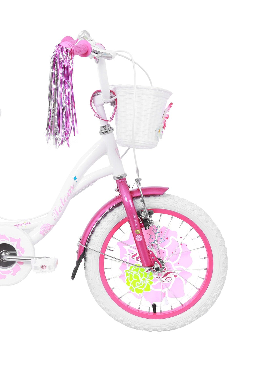 BICICLETA TOTEM INFANTIL  ARO 16 PRETTY GIRL COLOR BLANCO
