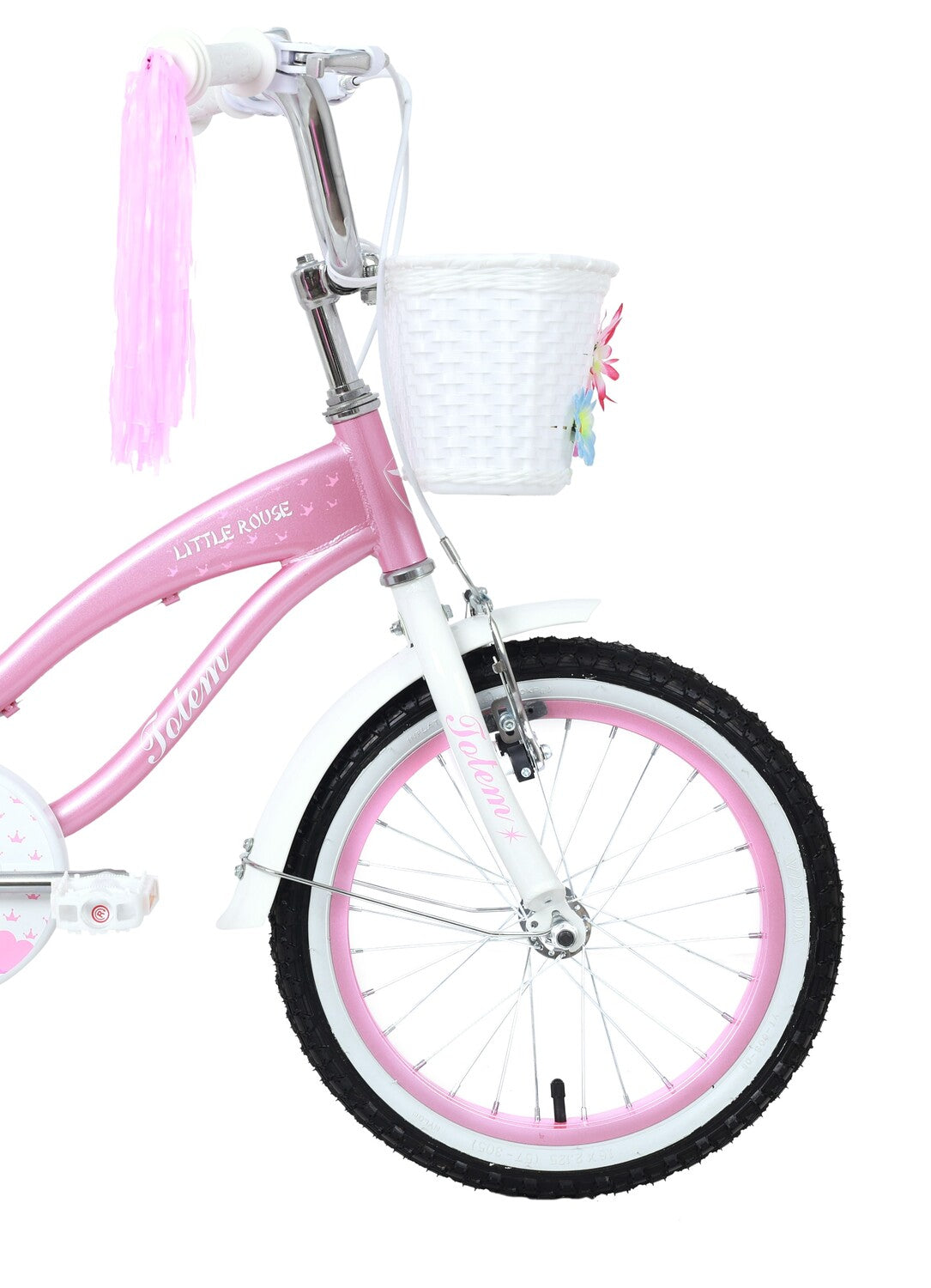 BICICLETA TOTEM INFANTIL ARO 16 LITTLE ROUSE COLOR ROSADO