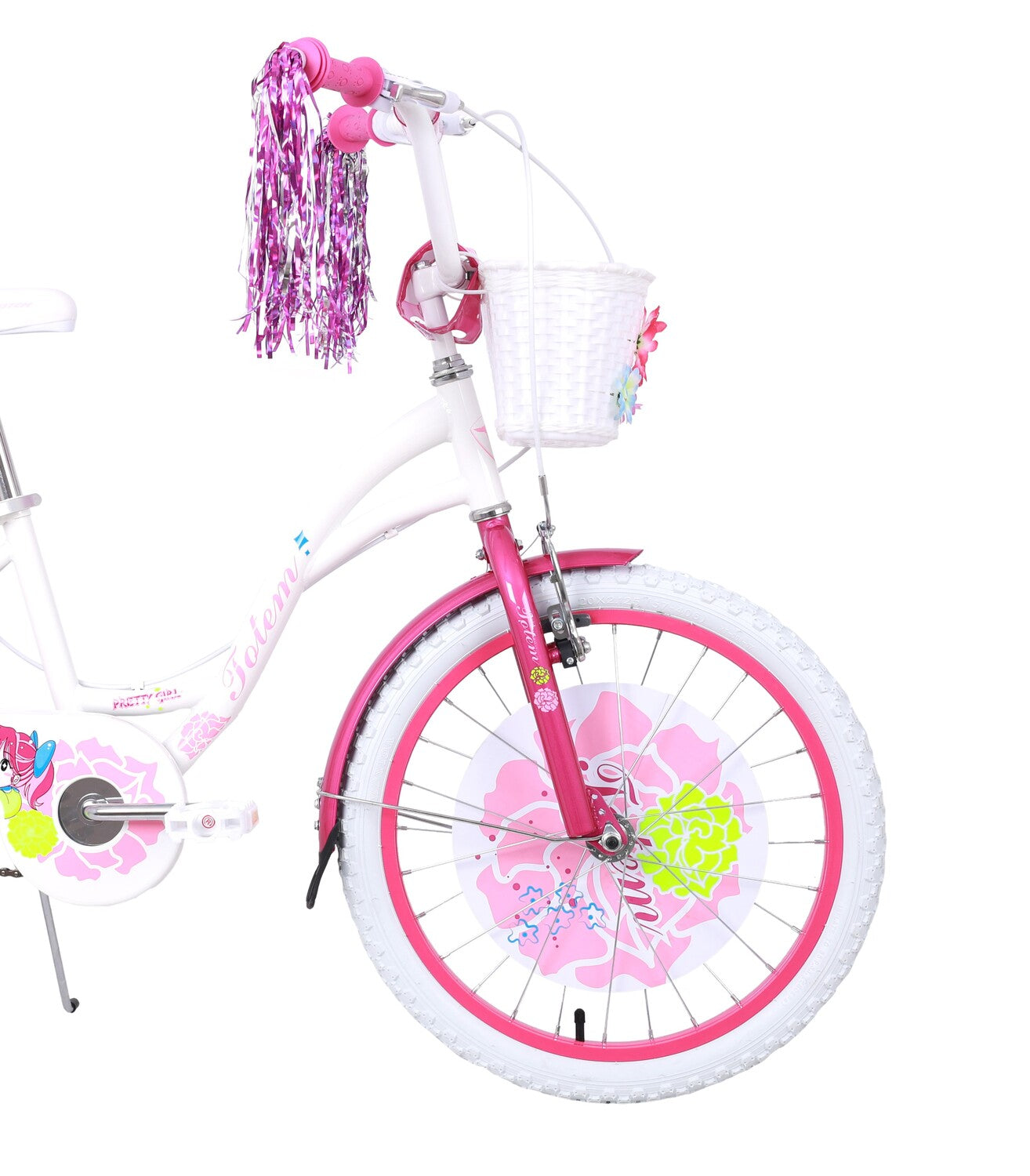 BICICLETA TOTEM INFANTIL ARO 20 PRETTY GIRL COLOR BLANCO