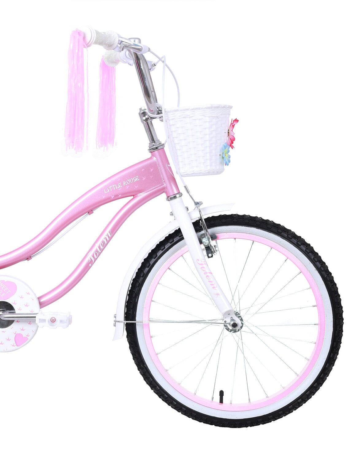 BICICLETA TOTEM INFANTIL ARO 20 LITTLE ROUSE COLOR ROSADO