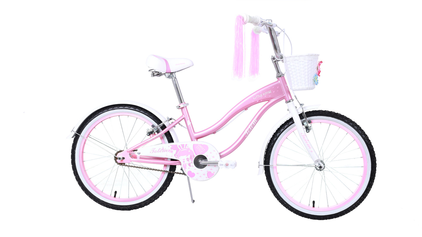 BICICLETA TOTEM INFANTIL ARO 20 LITTLE ROUSE COLOR ROSADO