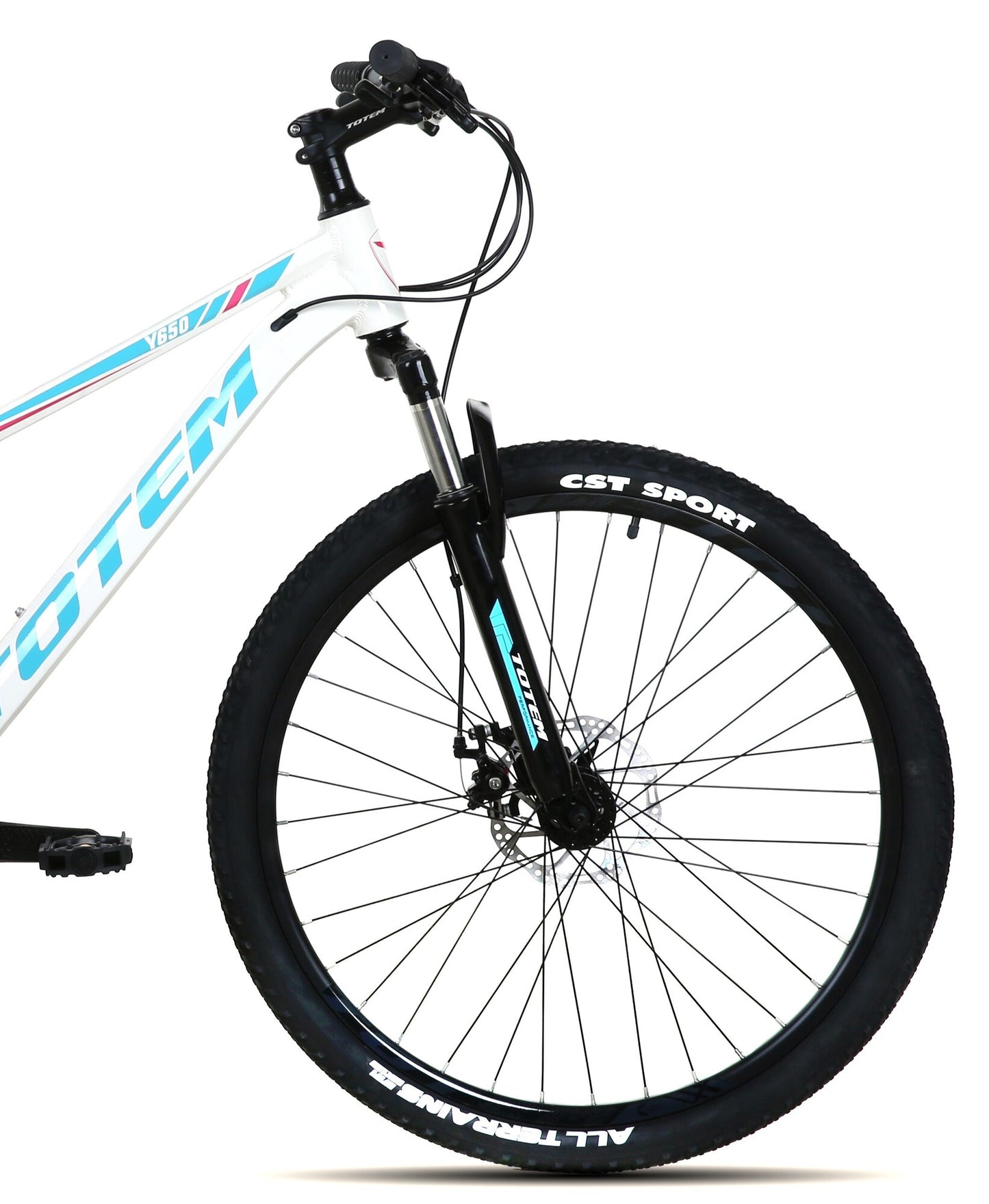 BICICLETA TOTEM MTB ARO 26 MODELO Y650 BLANCO CELESTE