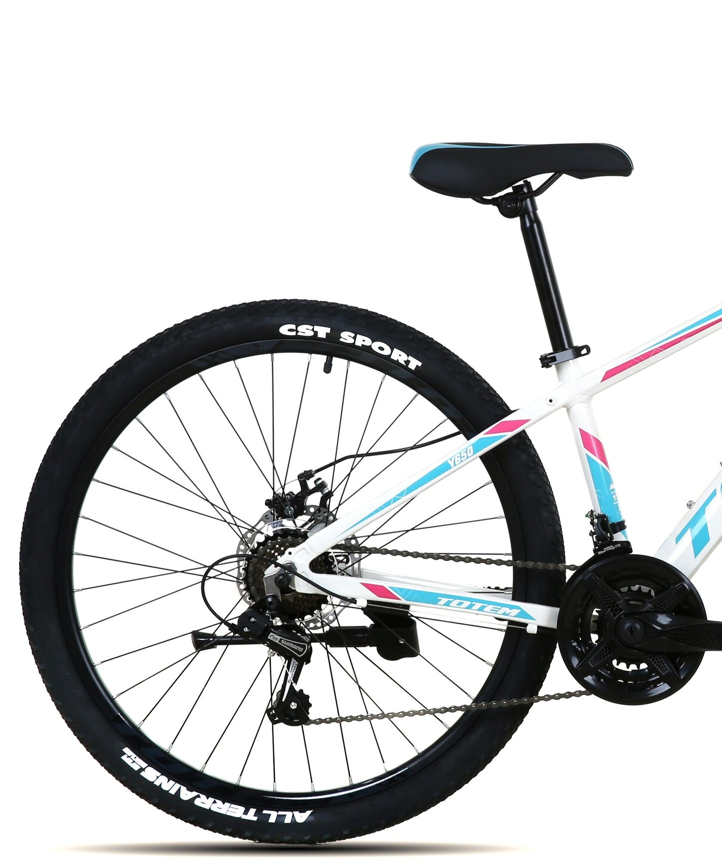 BICICLETA TOTEM MTB ARO 26 MODELO Y650 BLANCO CELESTE