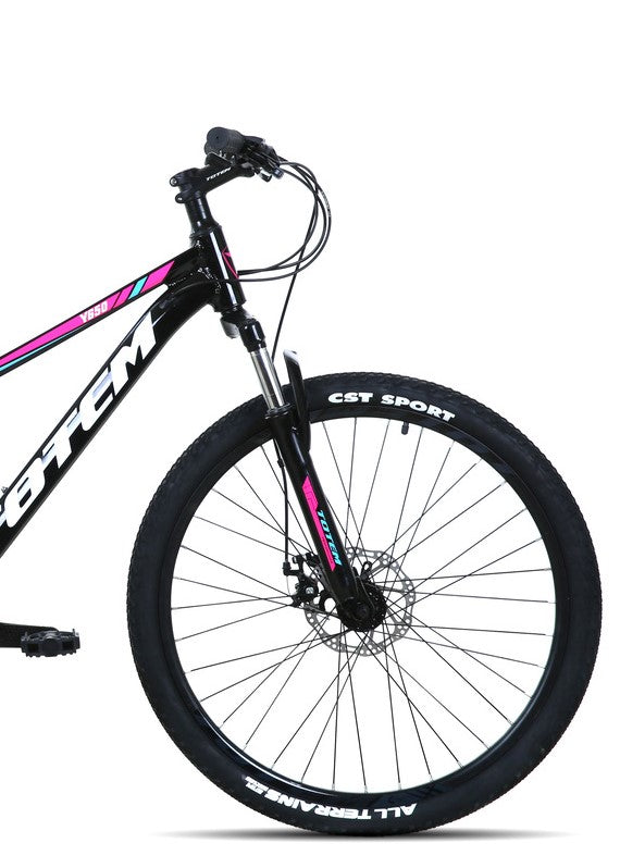 BICICLETA TOTEM MTB ARO 26 MODELO Y650 NEGRO ROSA