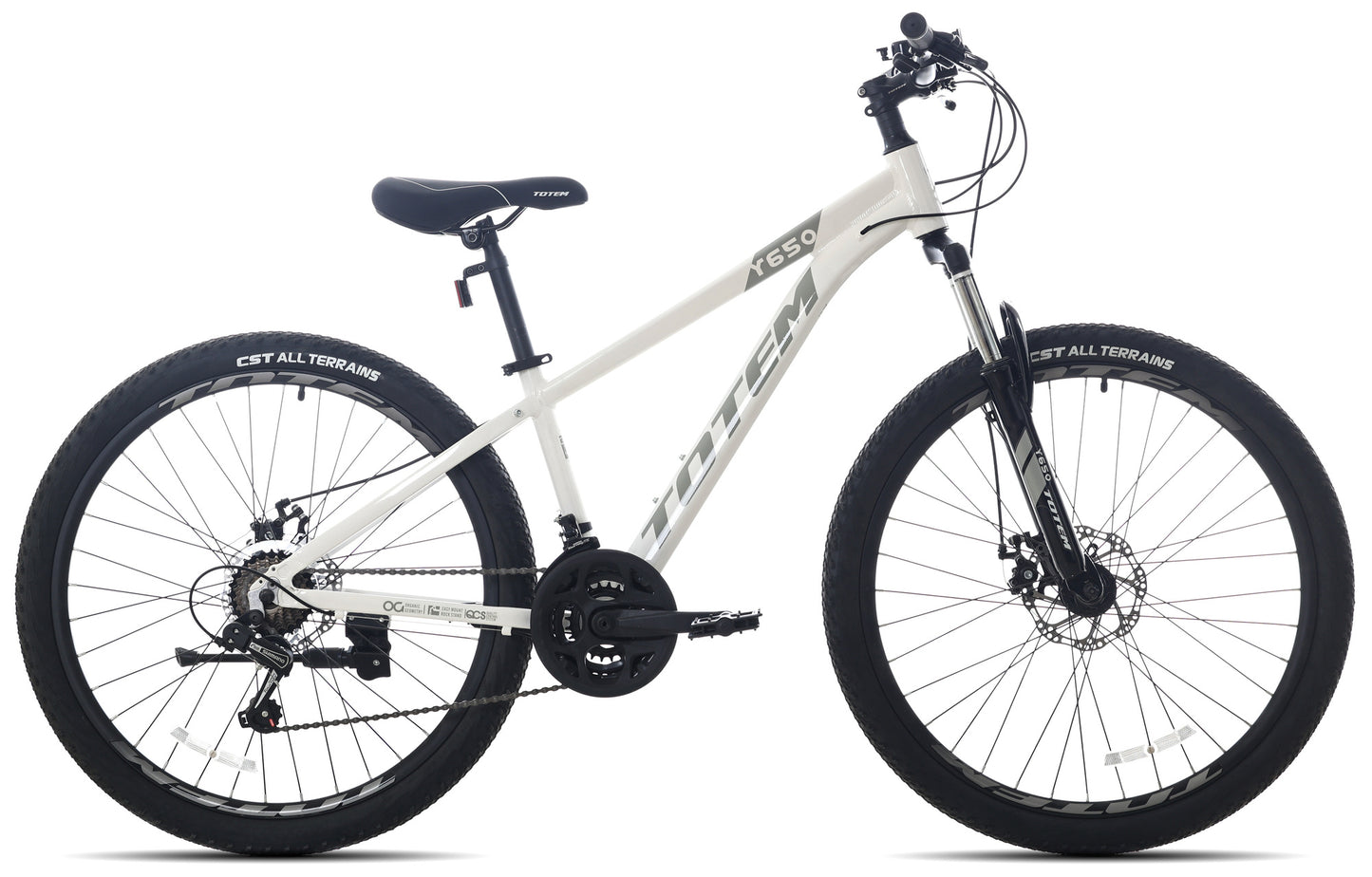 BICICLETA TOTEM MTB ARO 26 MODELO Y650 BLANCO GRIS