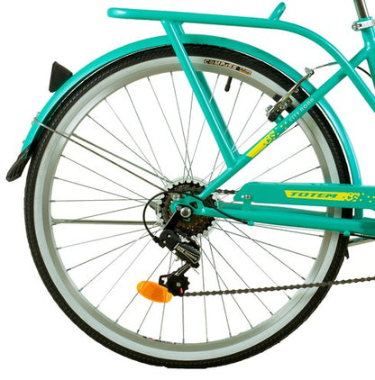 BICICLETA TOTEM CITY DAMA ARO 26 TURQUESA