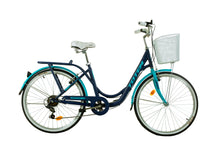 BICICLETA TOTEM CITY DAMA ARO 26 AZUL CON CELESTE