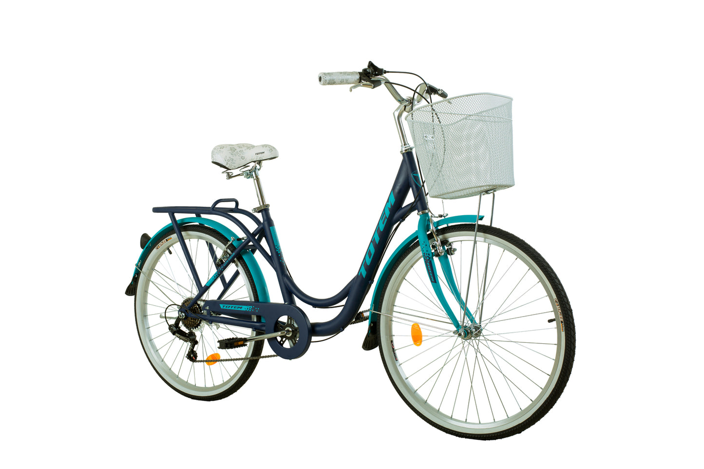 BICICLETA TOTEM CITY DAMA ARO 26 AZUL CON CELESTE