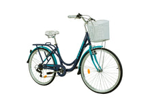 BICICLETA TOTEM CITY DAMA ARO 26 AZUL CON CELESTE