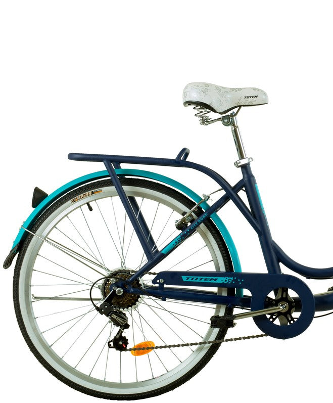 BICICLETA TOTEM CITY DAMA ARO 26 AZUL CON CELESTE