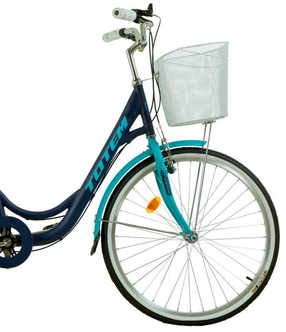 BICICLETA TOTEM CITY DAMA ARO 26 AZUL CON CELESTE