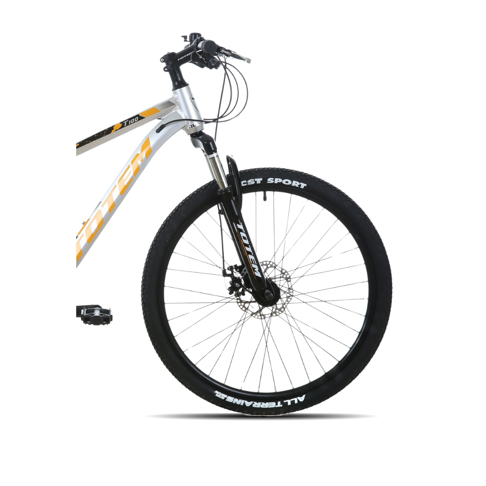 BICICLETA TOTEM MTB ARO 26  MODELO T100 COLOR PLATEADO