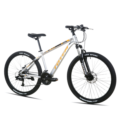 BICICLETA TOTEM MTB ARO 26  MODELO T100 COLOR PLATEADO
