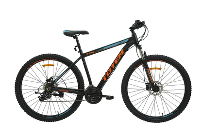 BICICLETA TOTEM MTB W790 ARO 29 TALLA 19 NEGRO CON NARANJA