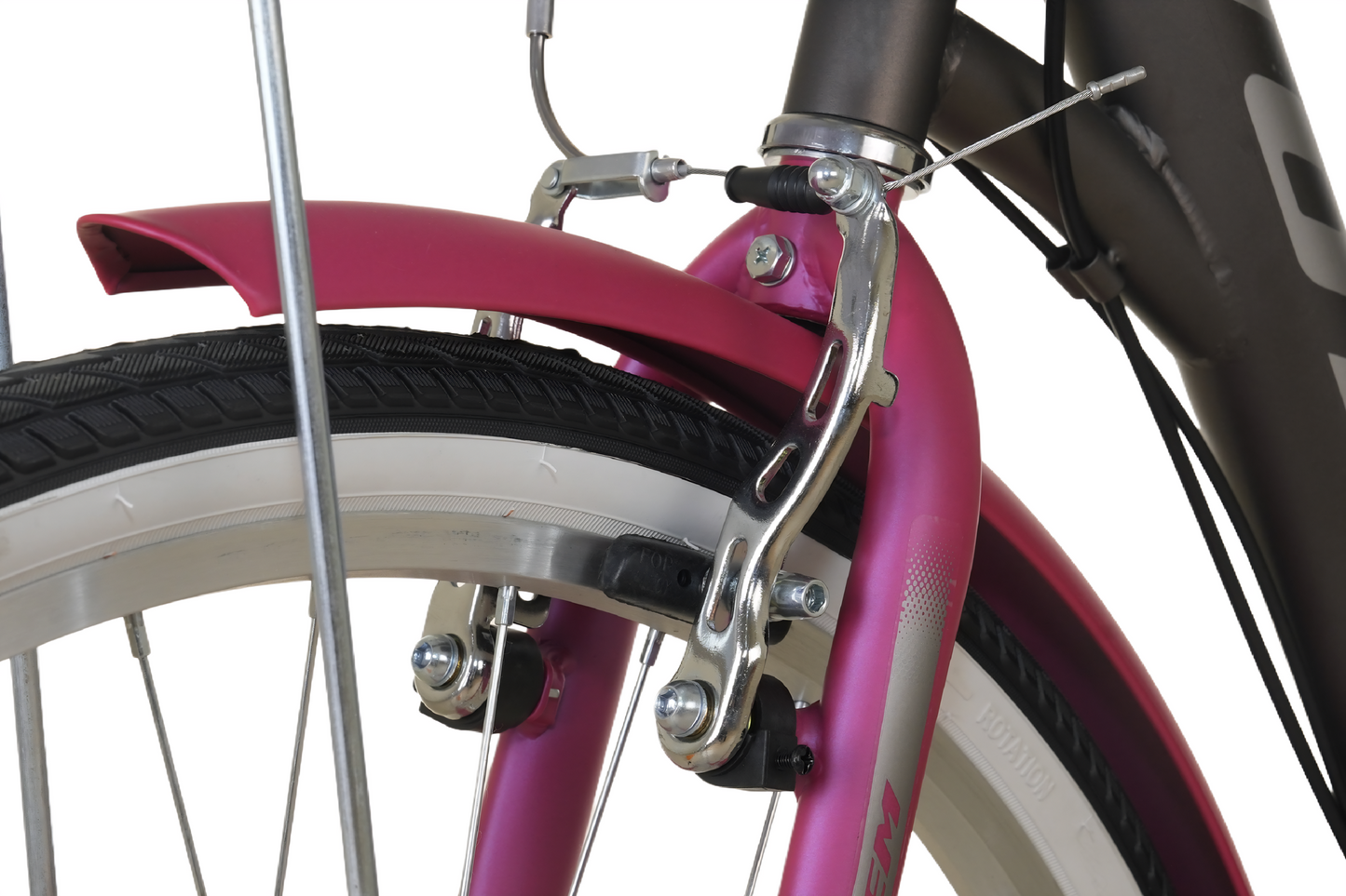 BICICLETA TOTEM CITY DAMA ARO 26 GRIS CON FUCSIA