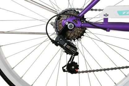 BICICLETA TOTEM CITY DAMA ARO 26 MORADO CON TURQUESA