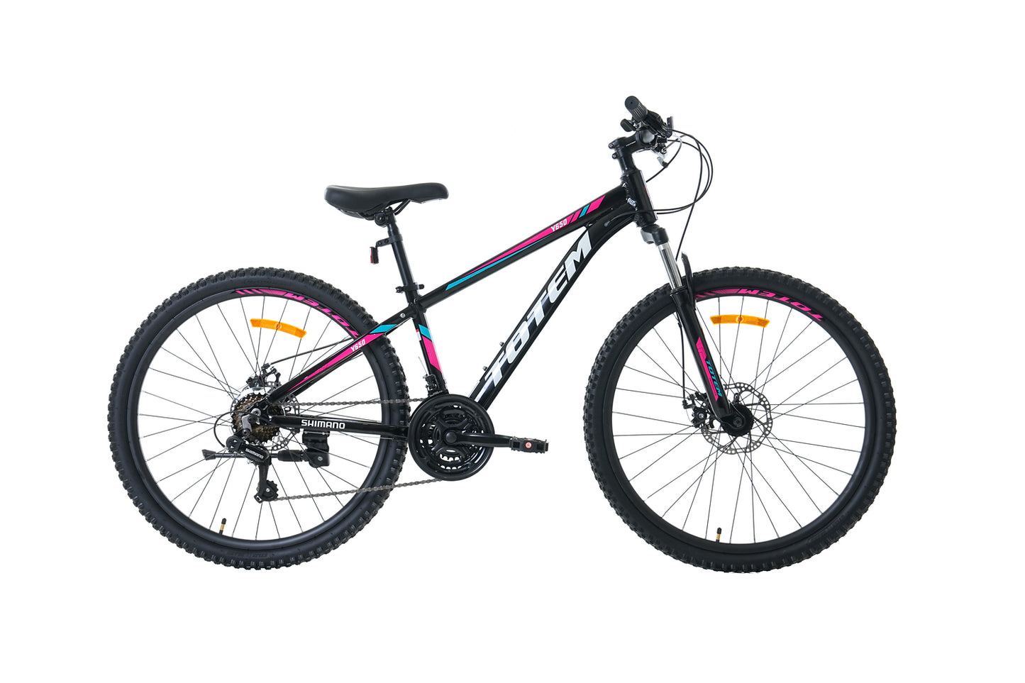 BICICLETA TOTEM MTB ARO 26 MODELO Y650 NEGRO ROSA