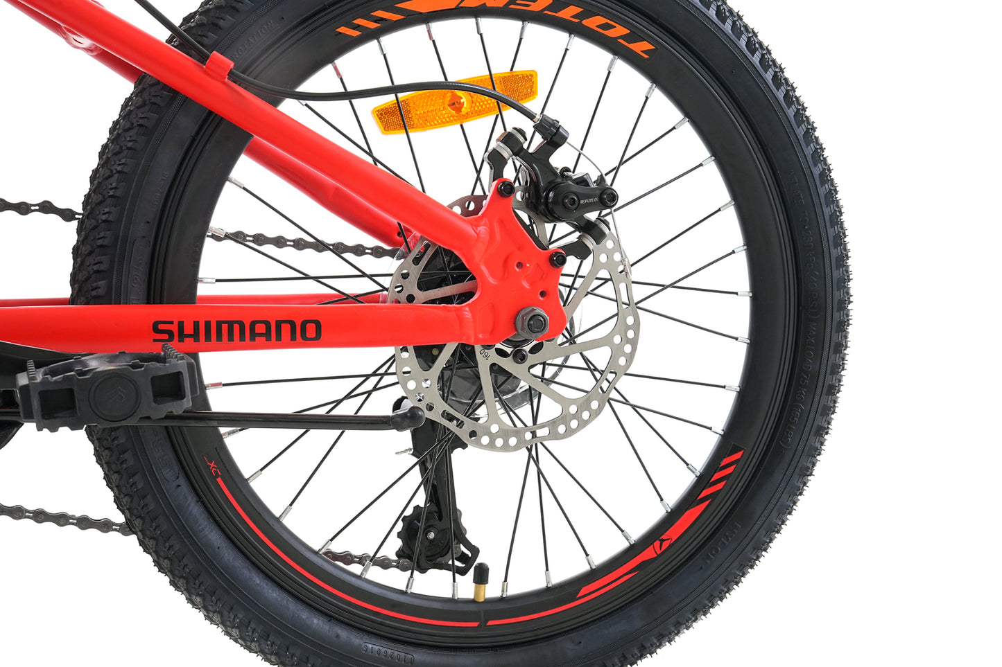 BICICLETA TOTEM MTB ARO 20 MODELO STORM ROJO