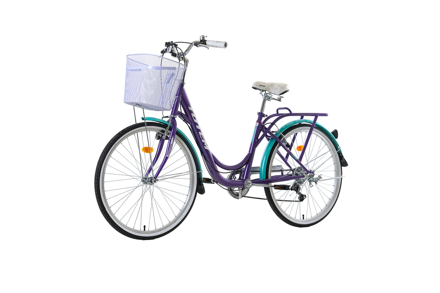 BICICLETA TOTEM CITY DAMA ARO 26 MORADO TURQUESA