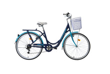 BICICLETA TOTEM CITY DAMA ARO 26 AZUL CON CELESTE