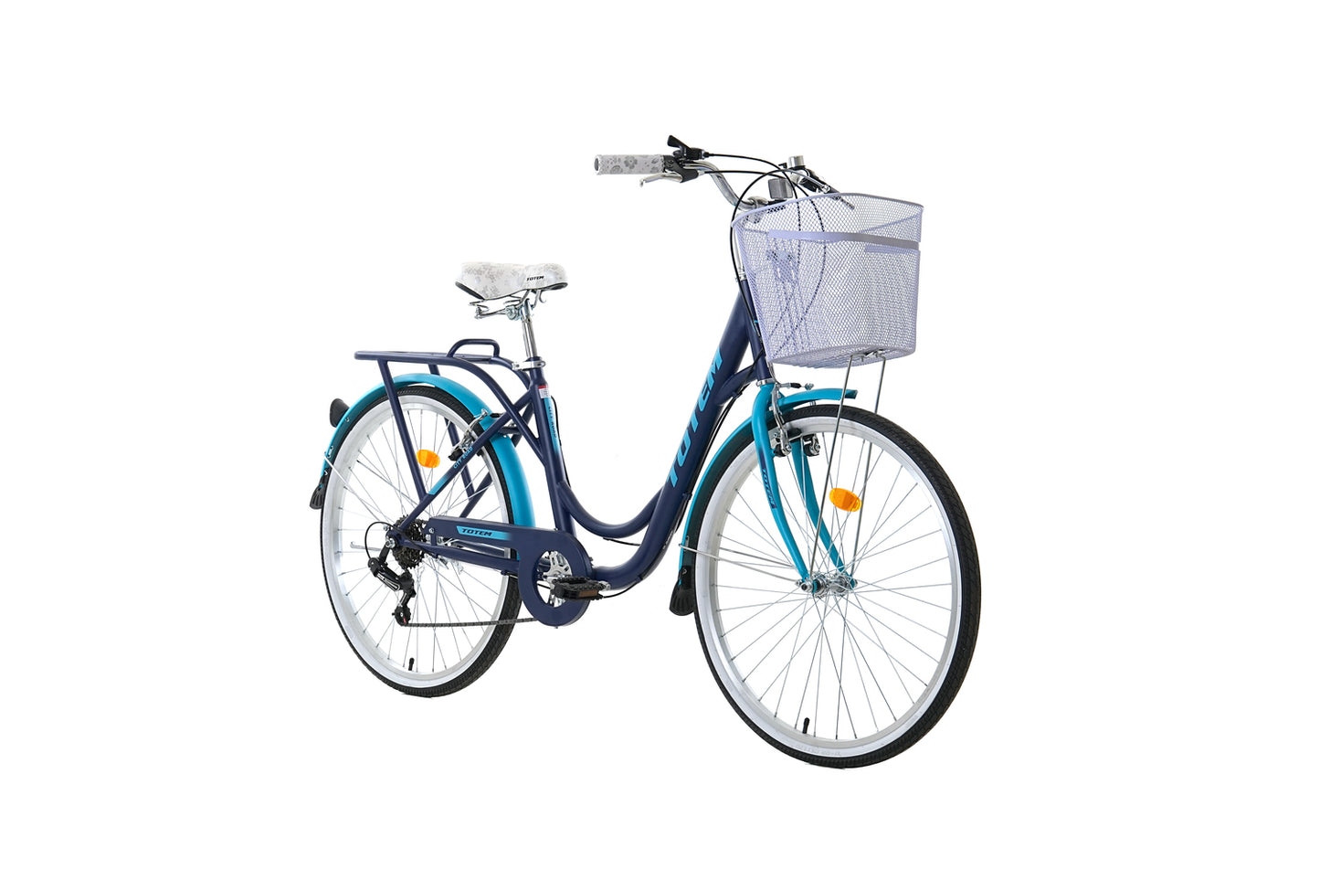 BICICLETA TOTEM CITY DAMA ARO 26 AZUL CON CELESTE