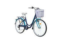 BICICLETA TOTEM CITY DAMA ARO 26 AZUL CON CELESTE