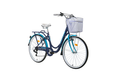 BICICLETA TOTEM CITY DAMA ARO 26 AZUL CON CELESTE