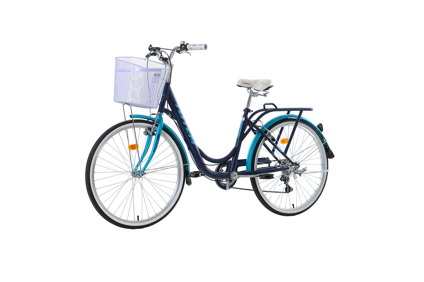 BICICLETA TOTEM CITY DAMA ARO 26 AZUL CON CELESTE